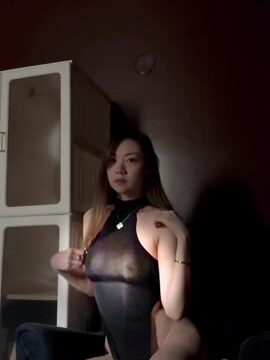 FanFan Shows Off Her Topless In A See-Through Dress