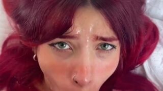FiammiSxagain – Blowjob And Swallowing Semen On Her Birthday