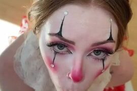 The Clown Girl Ivory Fox Blowjob Her BF And Swallowed Sperm